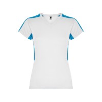Футболка "Suzuka" женская, белый/бирюзовый