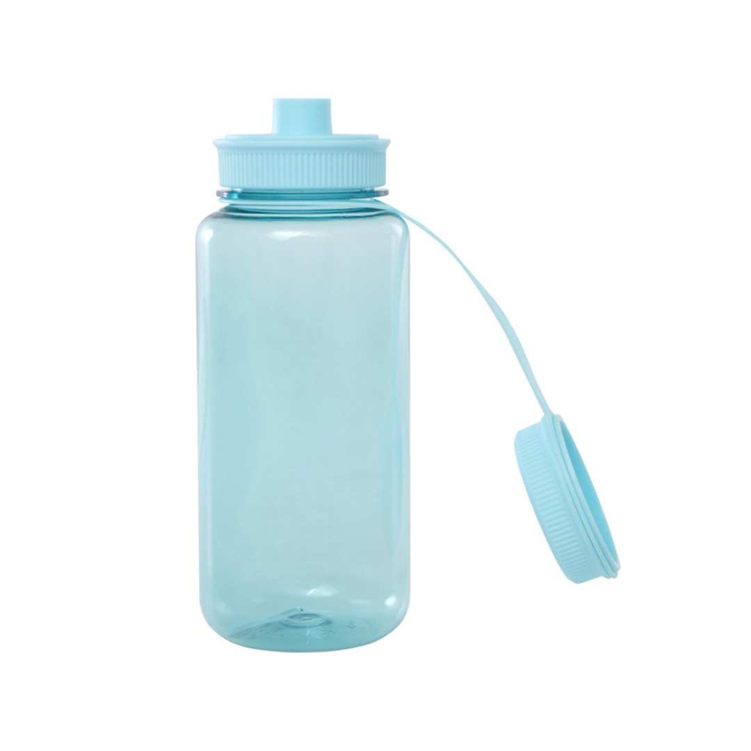 Спортивная бутылка Ryder из переработанного ПЭТ-пластика объемом 900 мл с многофункциональной крышкой, сертифицированная RCS - Бирюзовый