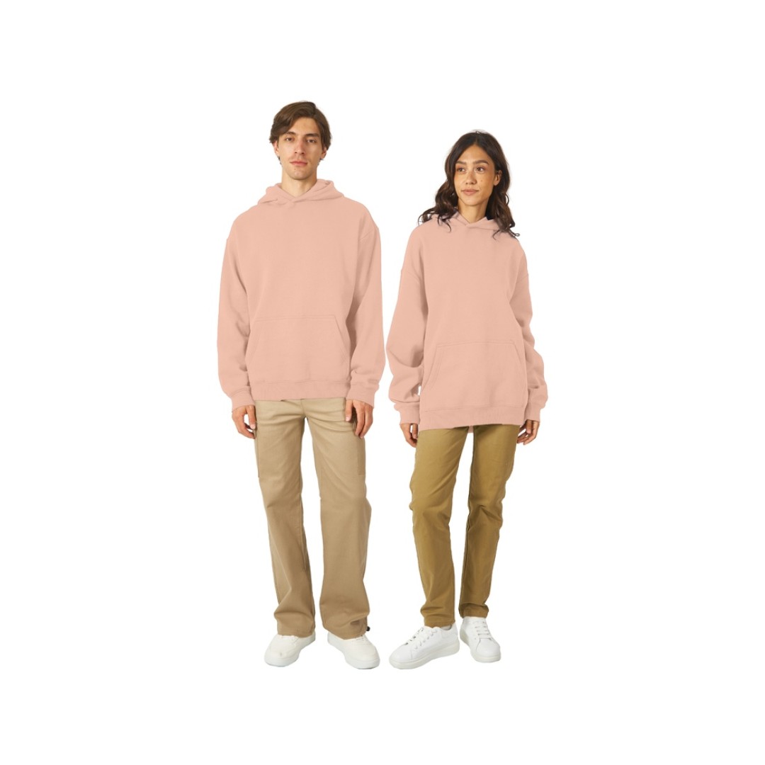 Толстовка с капюшоном оверсайз «Berlin» унисекс, лосось