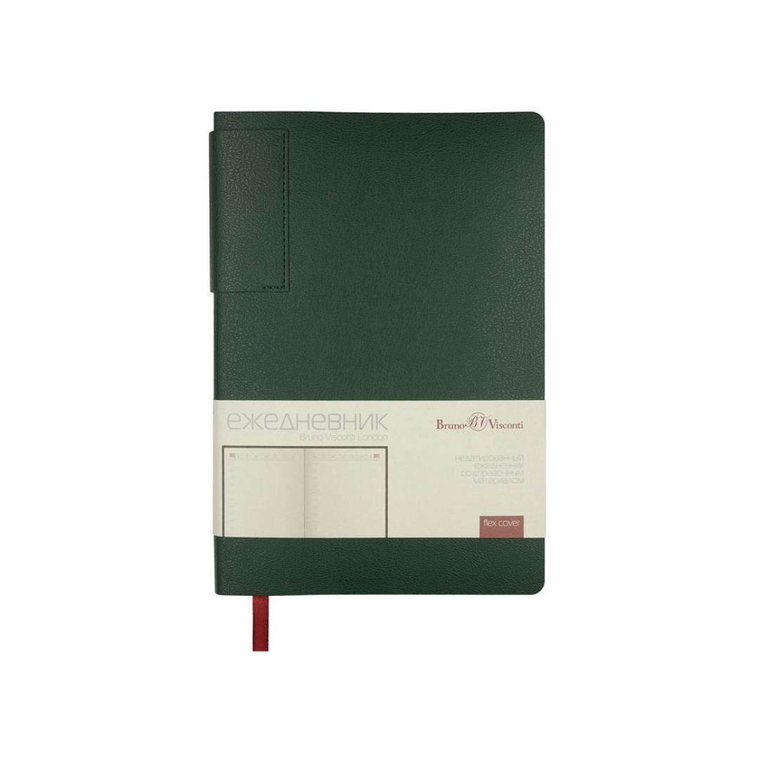 Ежедневник недатированный  А5 "LONDON" темно-зеленый