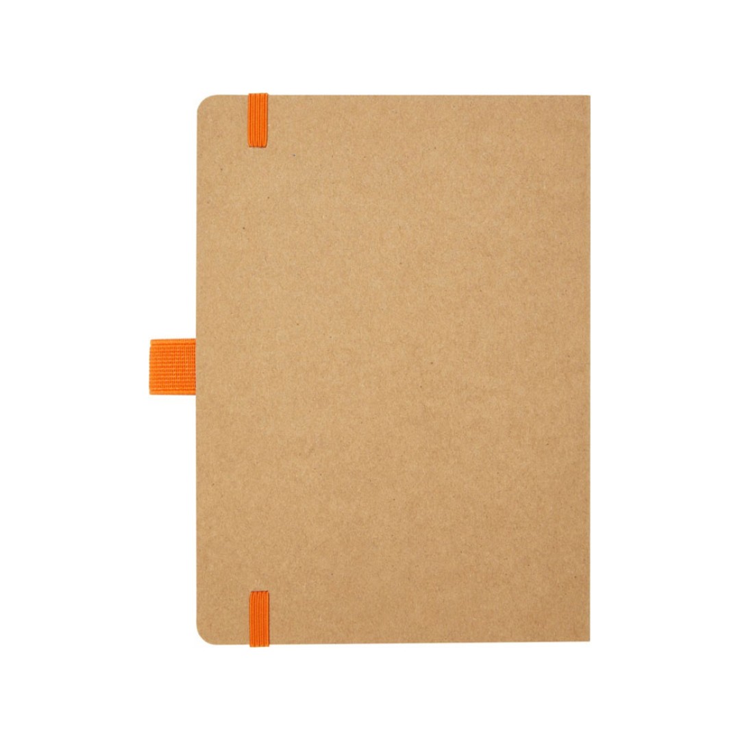 Блокнот Berk формата из переработанной бумаги, оранжевый