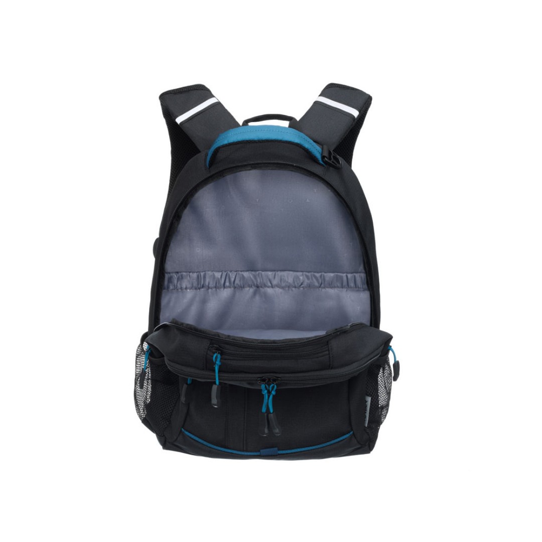 Рюкзак TORBER ROCKIT с отделением для ноутбука 15.6", чёрный/синий, нейлон, 32 х 14 х 50 см, 22л