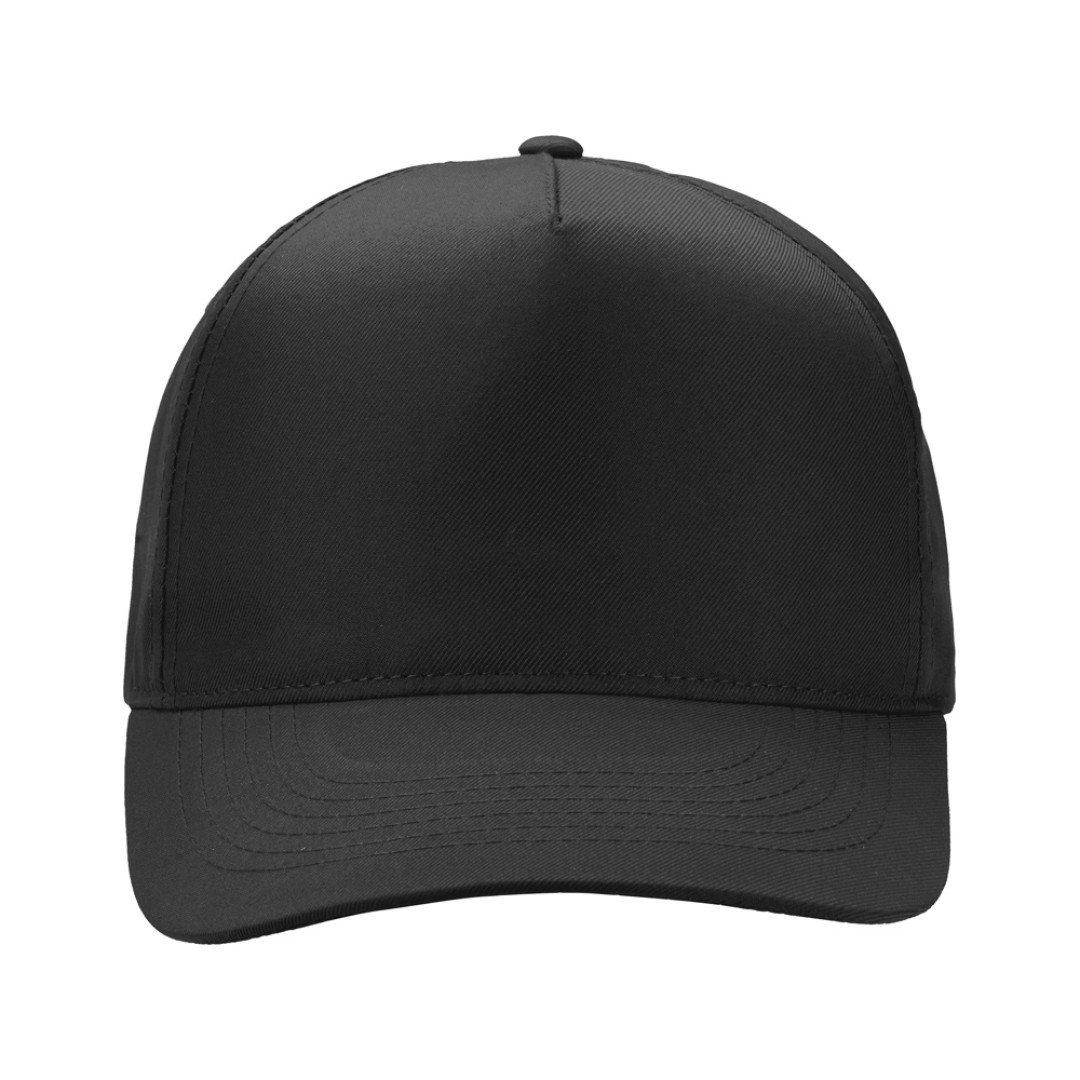 Бейсболка "Poly" 5-ти панельная 120 гр, черный