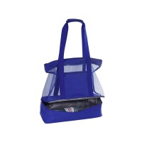 Сумка для шопинга и пляжа «Coolmesh» с изотермическим отделением внизу, синий
