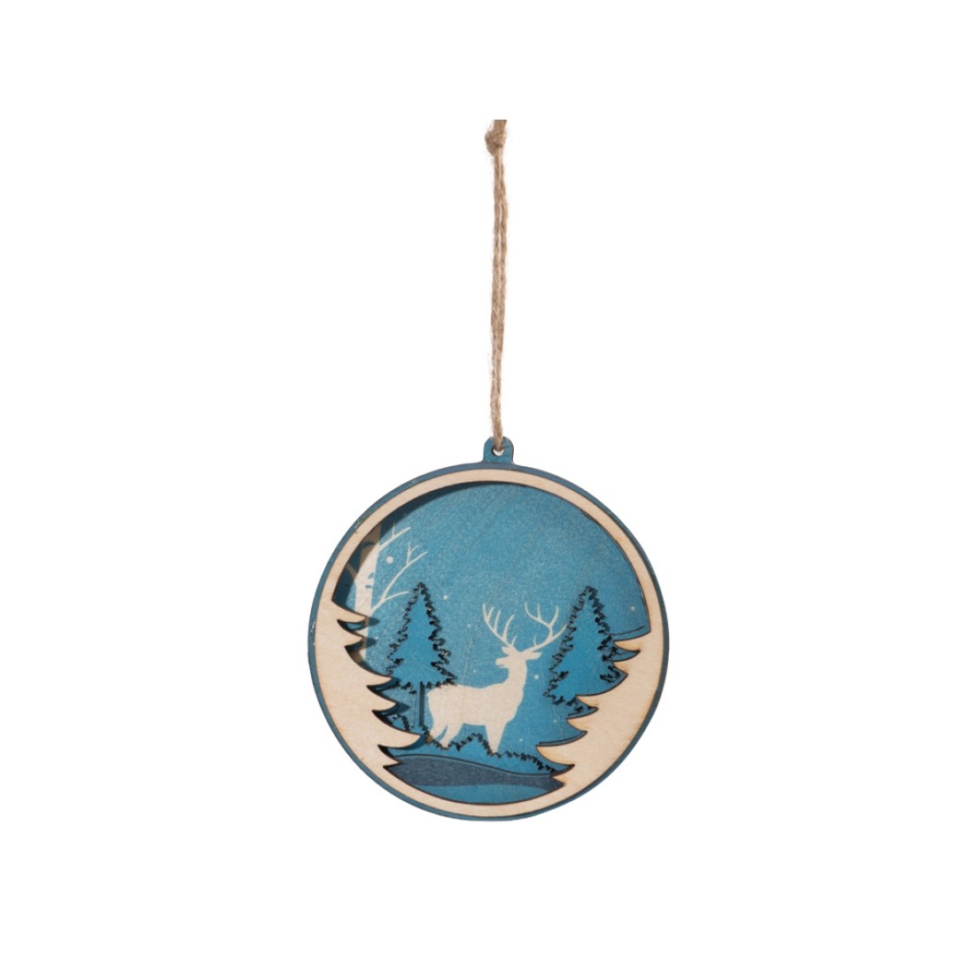 Подвеска деревянная многослойная «Рождественская встреча»