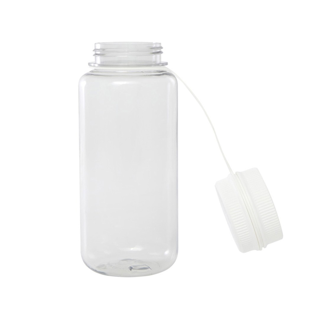 Спортивная бутылка Ryder из переработанного ПЭТ-пластика объемом 900 мл с многофункциональной крышкой, сертифицированная RCS - Белый