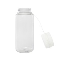 Спортивная бутылка Ryder из переработанного ПЭТ-пластика объемом 900 мл с многофункциональной крышкой, сертифицированная RCS - Белый