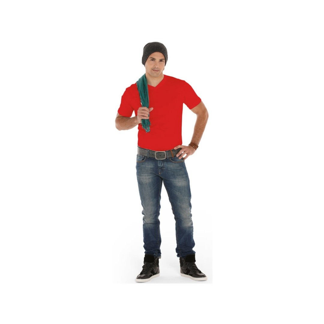 Футболка "Heavy Super Club" мужская с V-образным вырезом, красный