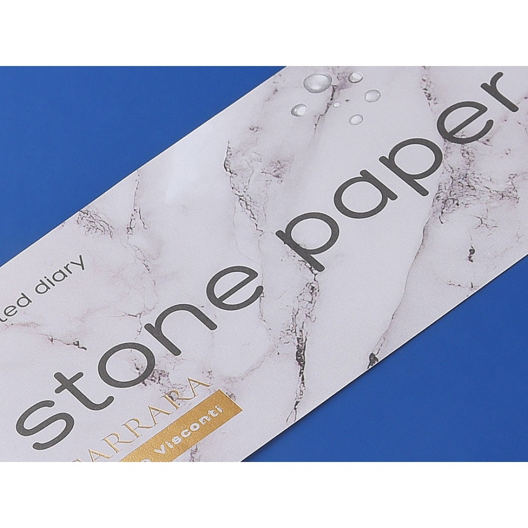 Ежедневник с каменной бумагой недатированный А5 "Carrara", синий