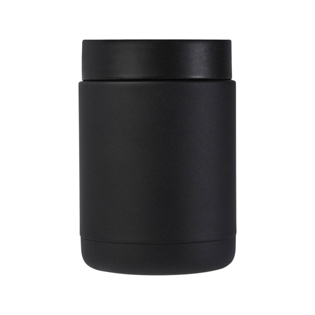 Пищевой контейнер Doveron объемом 500 мл из переработанной нержавеющей стали, сплошной черный