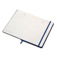 Бизнес блокнот "Bossy" с цветным срезом, твердая обложка, 128 листов, черный и синий