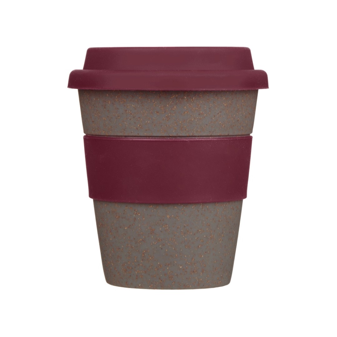 Стакан с силиконовой крышкой "Cafe", burgundy