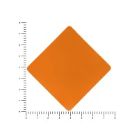 ПАТЧ РОМБ soft-touch (оранжевый) 7,6 х 7,6 см