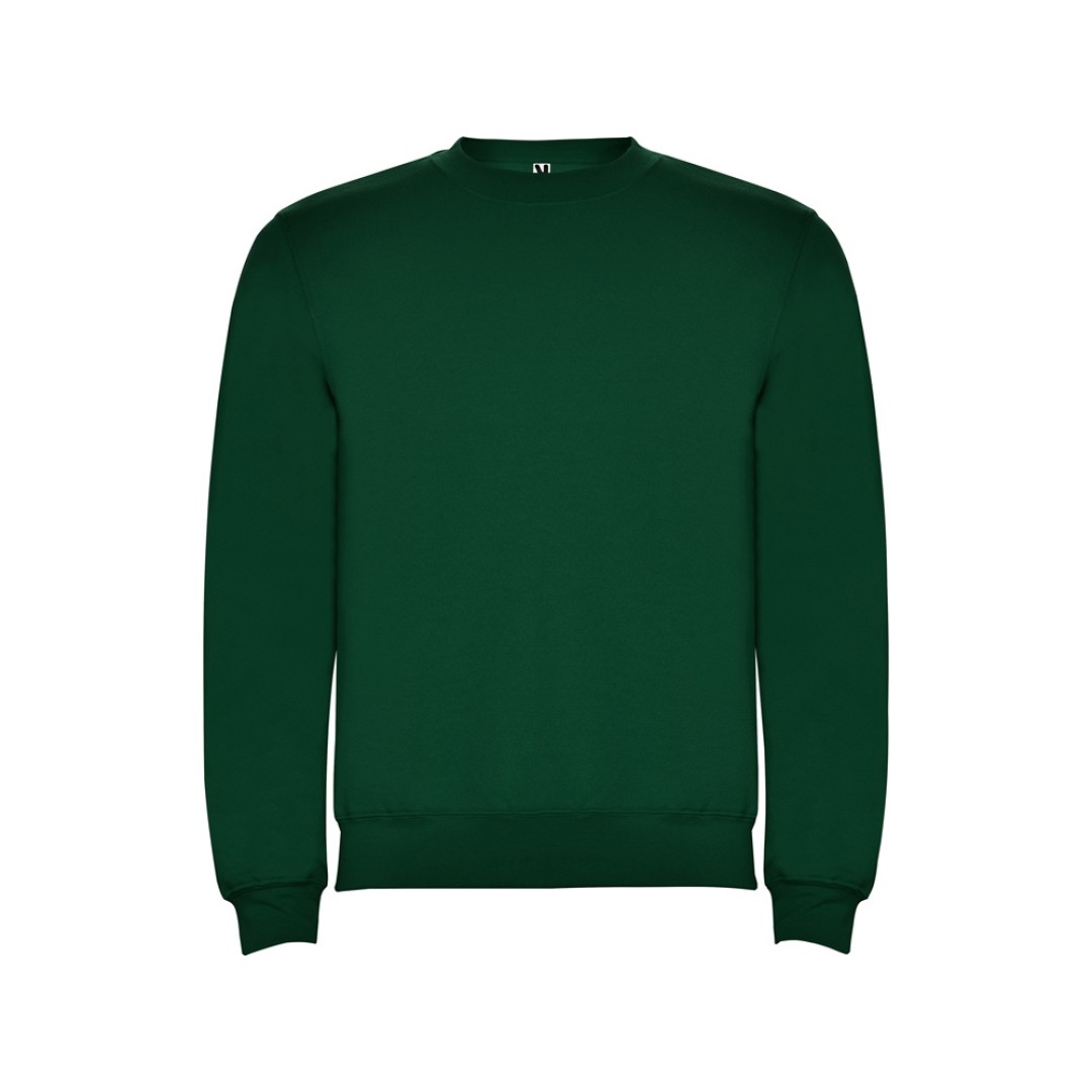 Свитшот с начесом "Clasica" унисекс, бутылочный зеленый