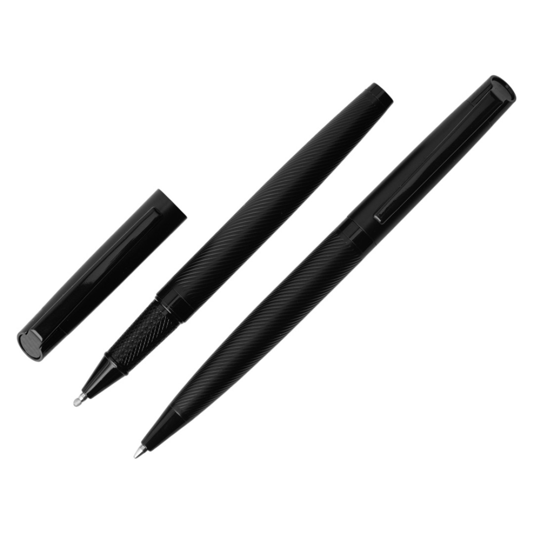 Подарочный набор ручек "Dumas": ручка шариковая и роллер, 4 стержня (2 шариковых, 2 роллера), футляр