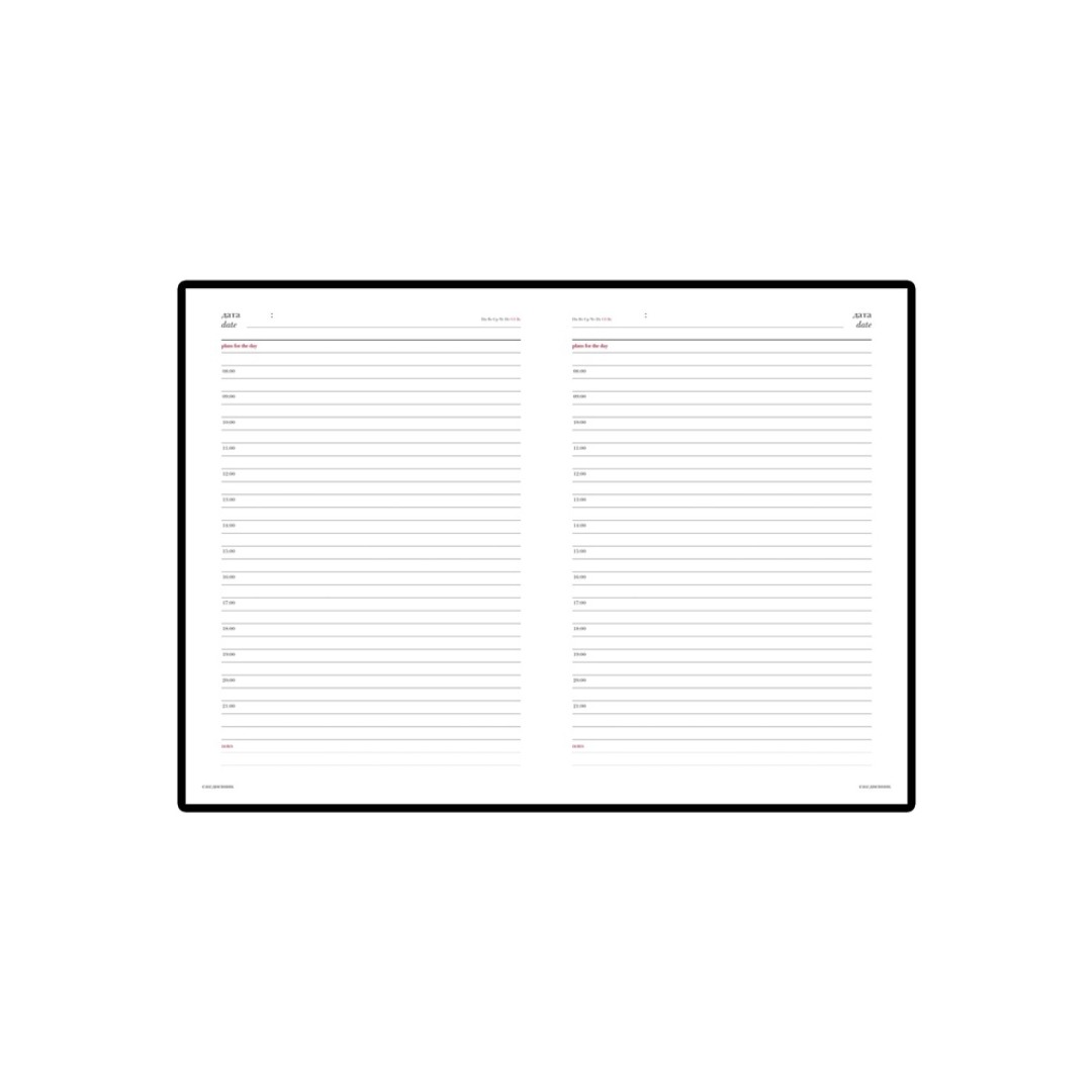 Ежедневник недатированный А5 "Sidney Nebraska", бордовый (золотой обрез)