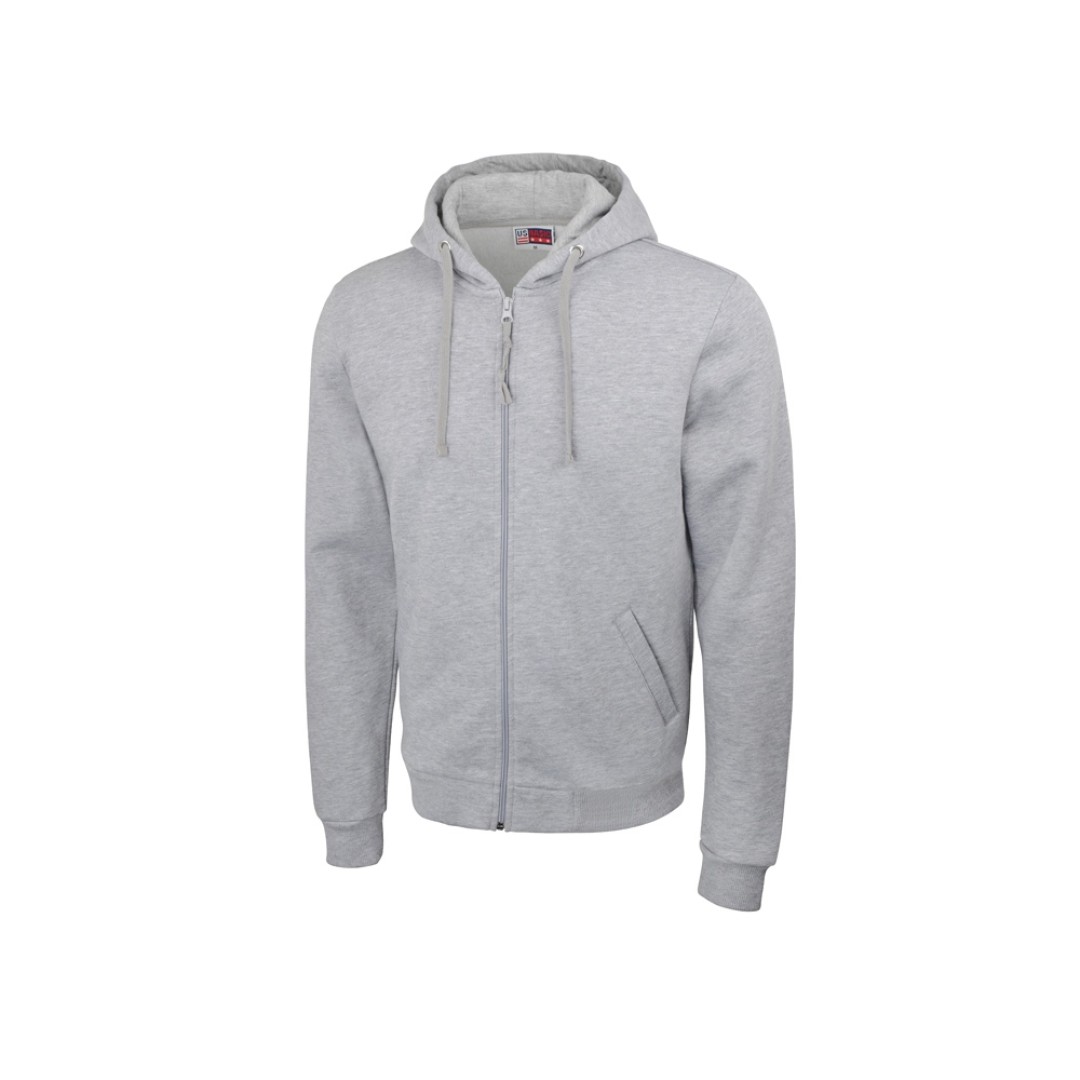 Толстовка на молнии "Perform" мужская, серый меланж
