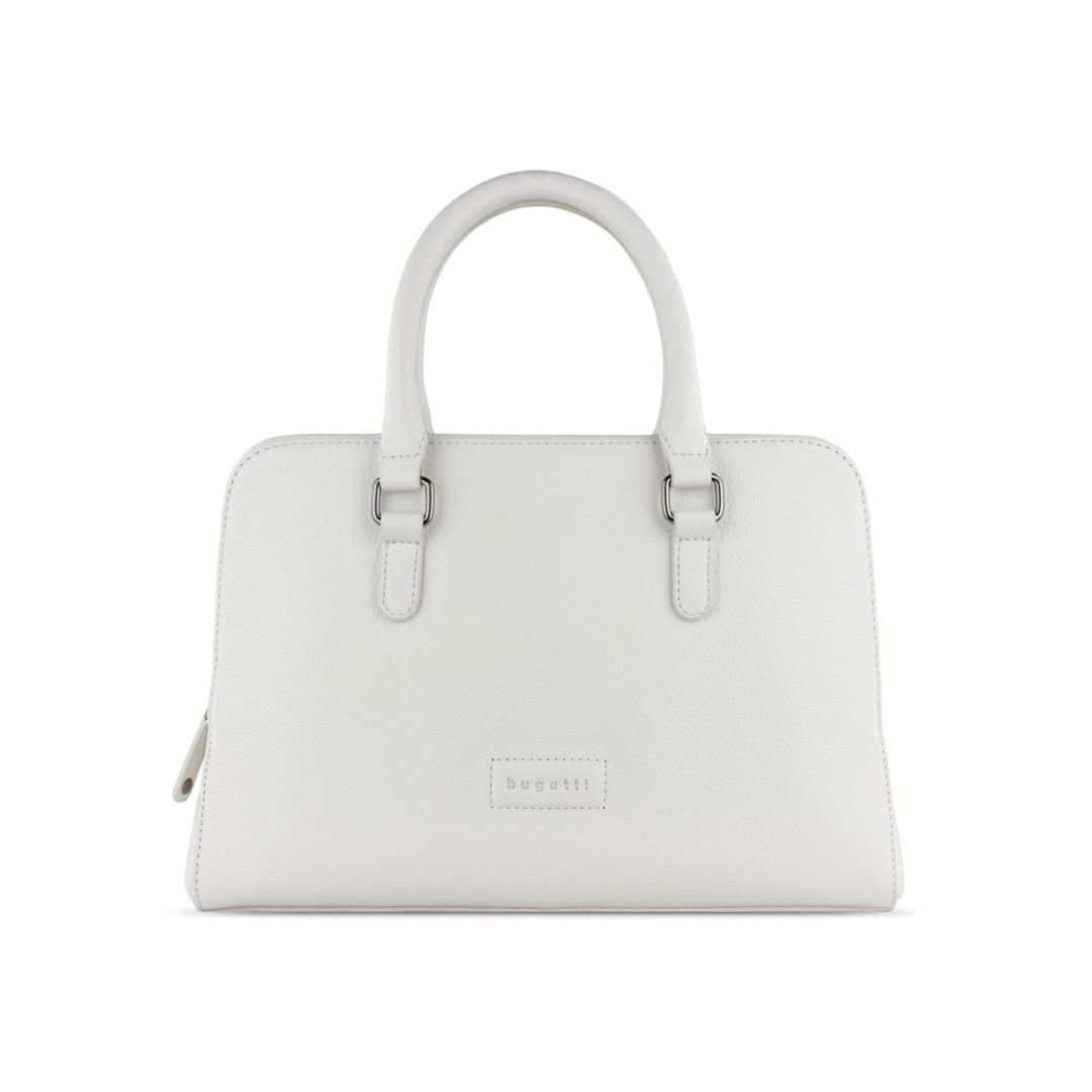 Сумка женская BUGATTI Elsa, белая, воловья кожа/полиэстер, 32х13х22 см