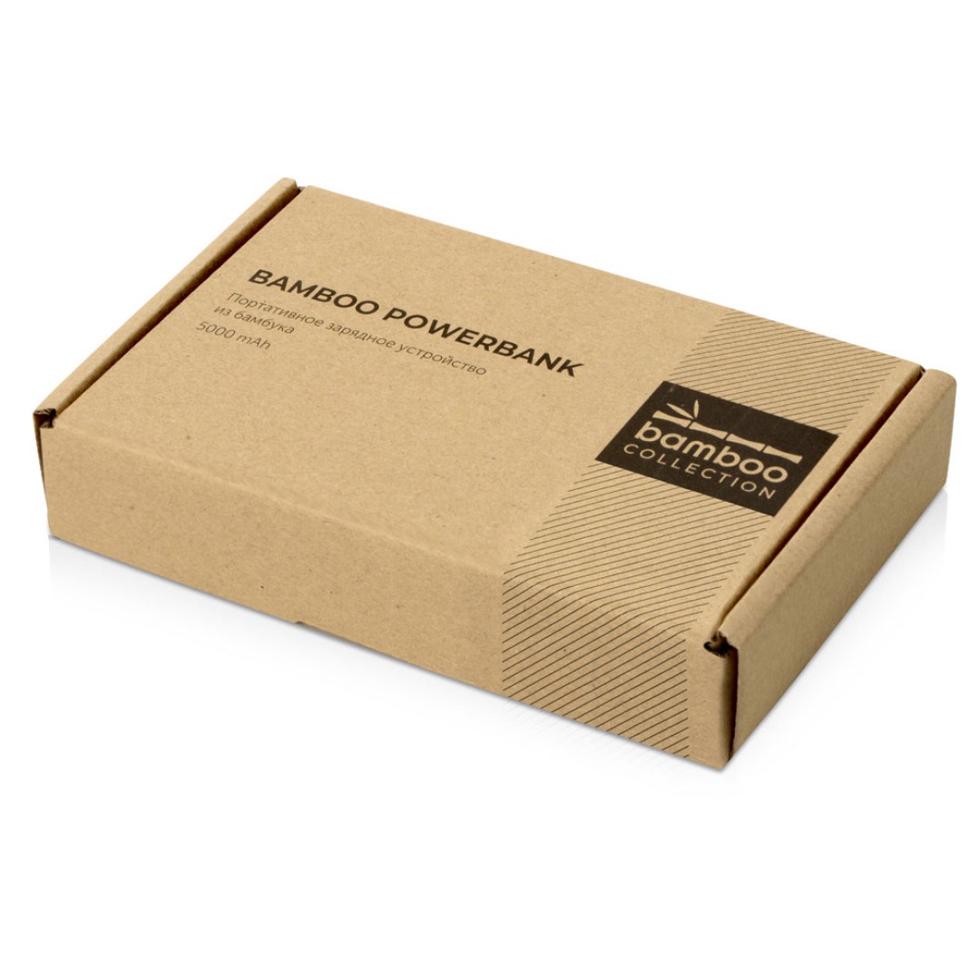 Внешний аккумулятор из бамбука "Bamboo", 5000 mAh