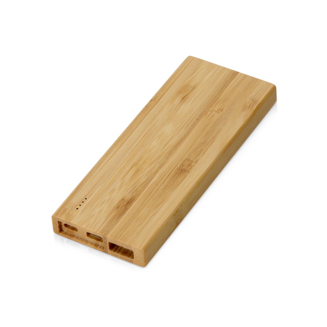 Подарочный набор с БЗУ и внешним аккумулятором «Bamboo Set», натуральный