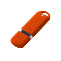 USB-флешка на 64 ГБ 3.0 USB, с покрытием soft-touch, оранжевый