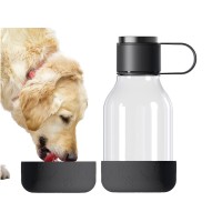 Бутылка для воды 2-в-1 «Dog Bowl Bottle» со съемной миской для питомцев, 1500 мл, черный