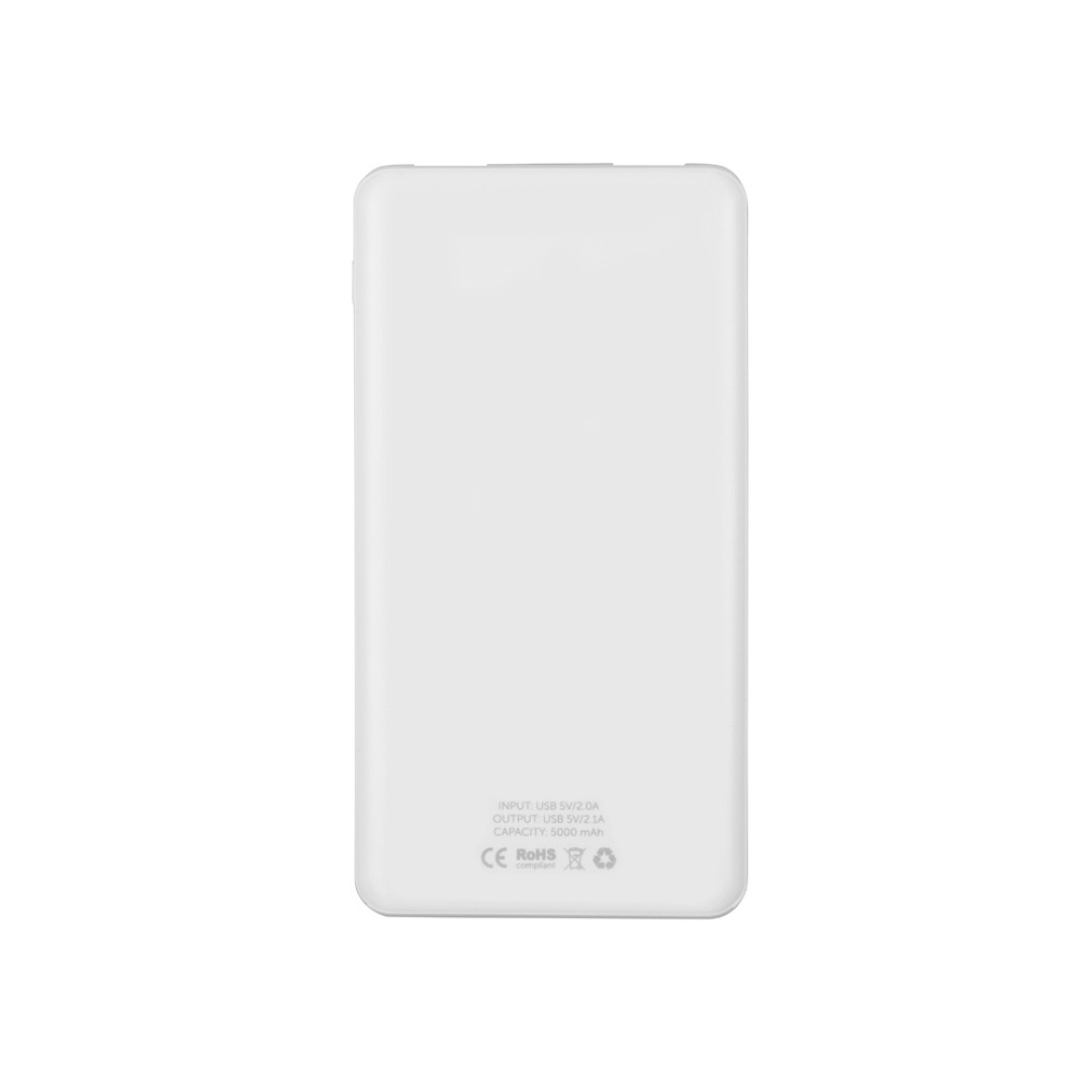 Портативное зарядное устройство «Blank» с USB Type-C, 5000 mAh, белый