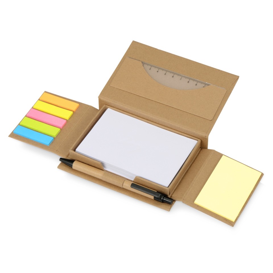 Канцелярский набор для записей "Stick box", натуральный