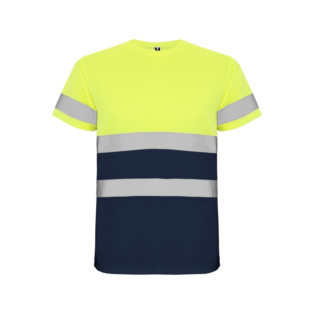 Футболка "Delta" мужская, нэйви/неоновый желтый