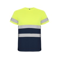 Футболка "Delta" мужская, нэйви/неоновый желтый
