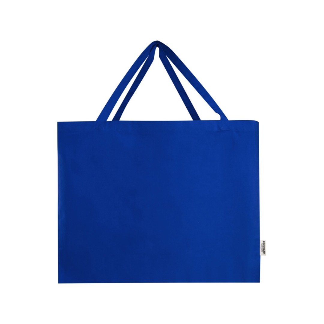 Odessa большая эко-сумка из переработанного хлопка, сертифицированного согласно GRS, плотностью 220 г/м2 - Ярко-синий