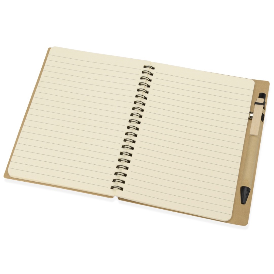 Блокнот "Дейзи" с ручкой, крафт/черный