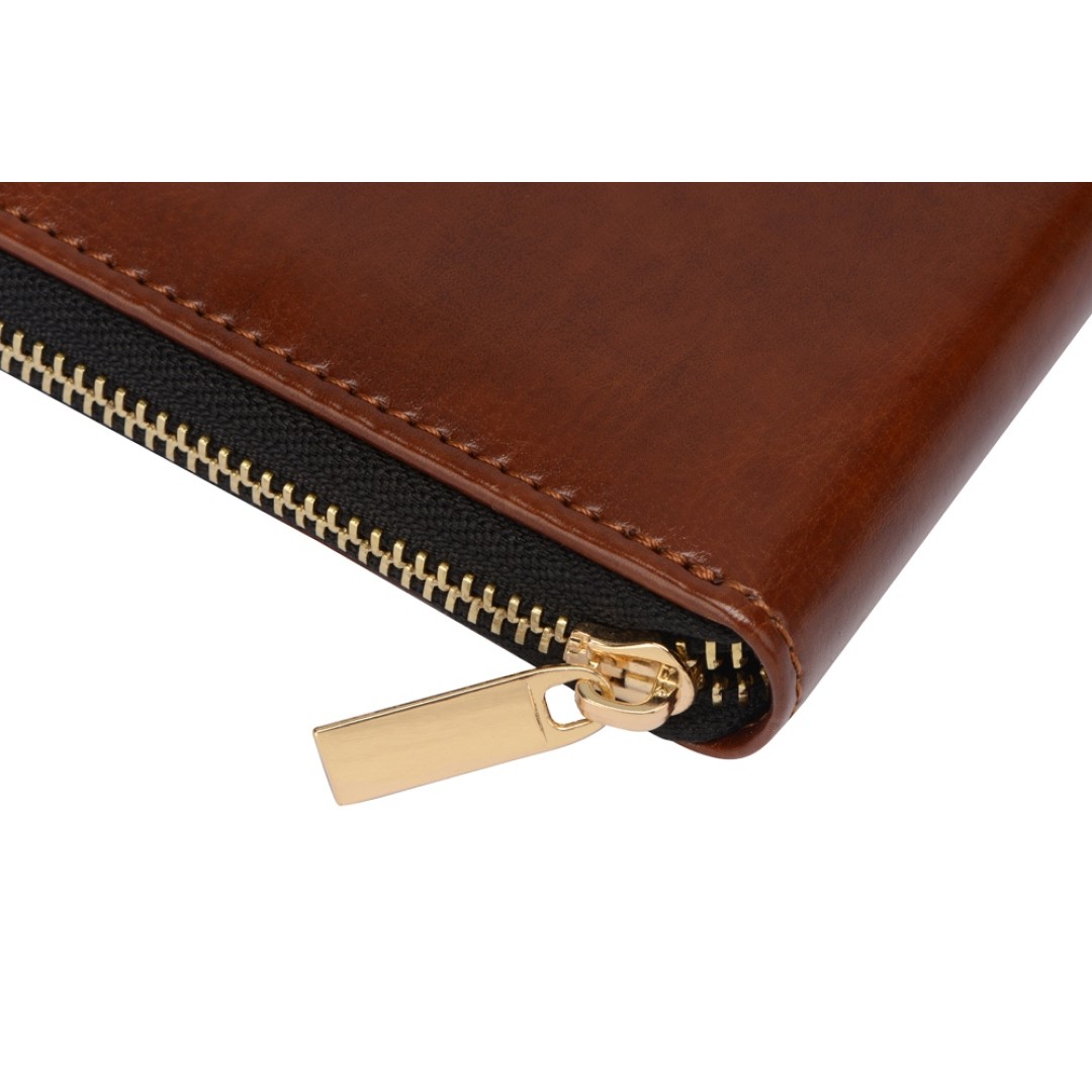 Бизнес-блокнот на молнии А5 «Fabrizio», 80 листов,  коричневый