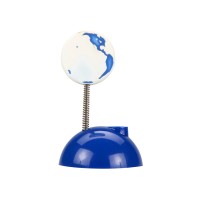 Подставка для визиток и ручки с держателем для бумаги "Глобус", синий