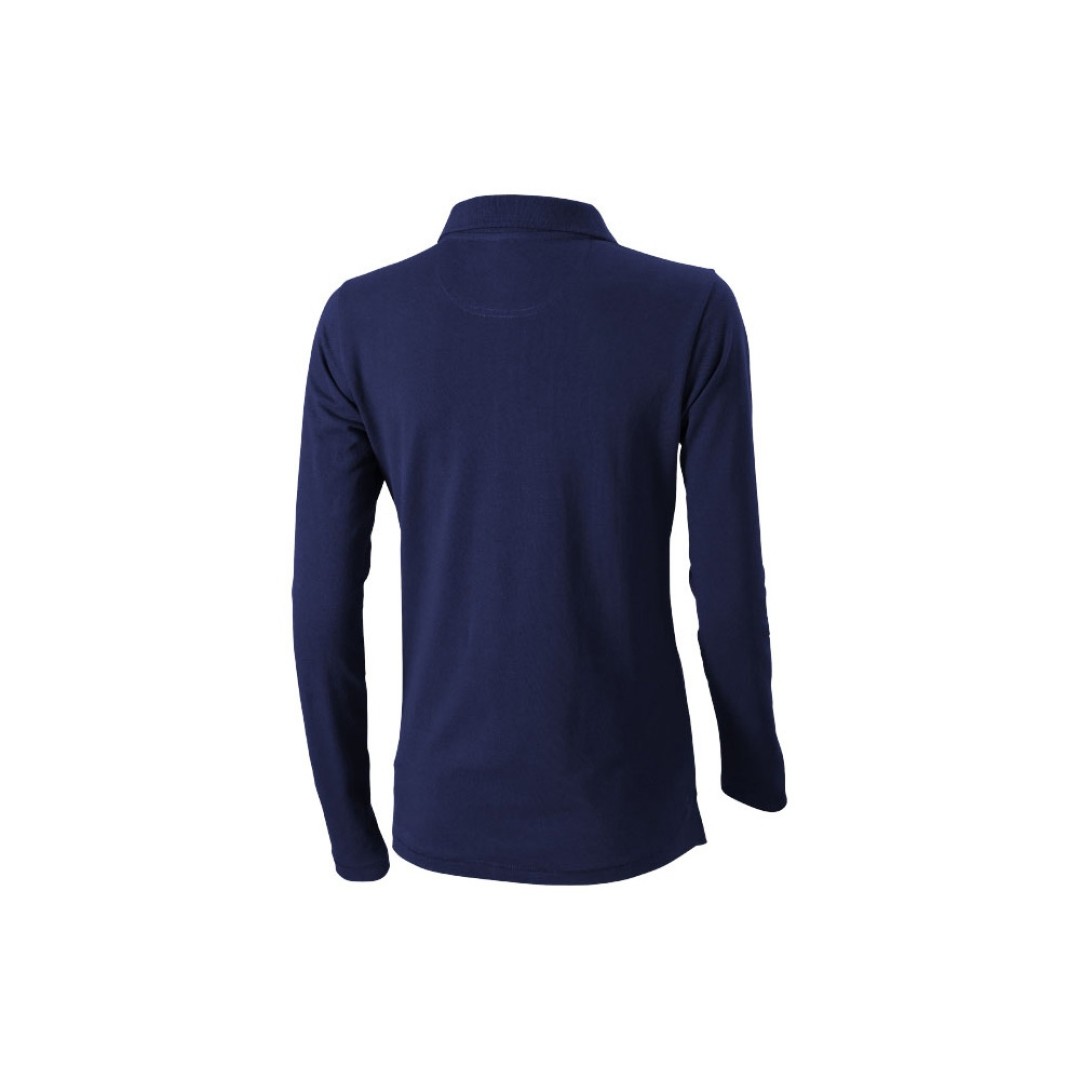 Рубашка поло "Oakville" женская с длинным рукавом, темно-синий