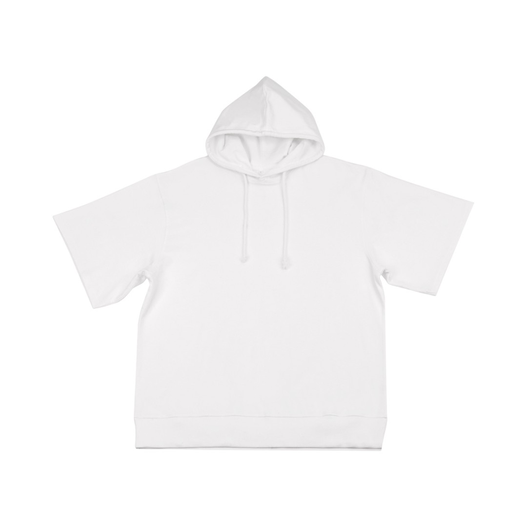 Худи оверсайз с коротким рукавом «Warsaw» унисекс, белый