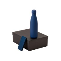 Подарочный набор с термобутылкой и повербанком С2, темно-синий