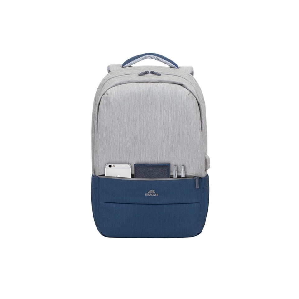 RIVACASE 7567 grey/dark blue рюкзак для ноутбука 17.3" / 6