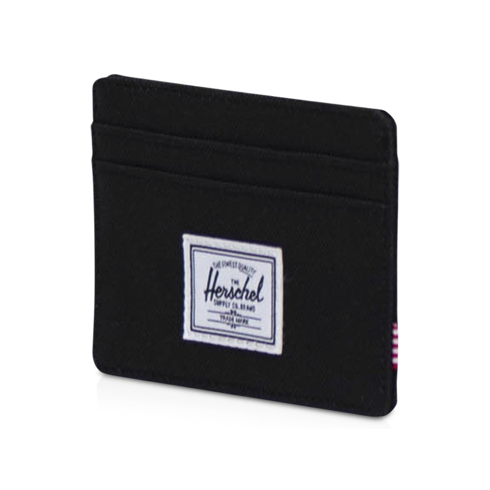Herschel Charlie держатель для карт с RFID-защитой из переработанного материала - сплошной черный