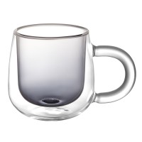 Кружка с двойными стенками с широкой ручкой и градиентным покрытием "Fog", черный