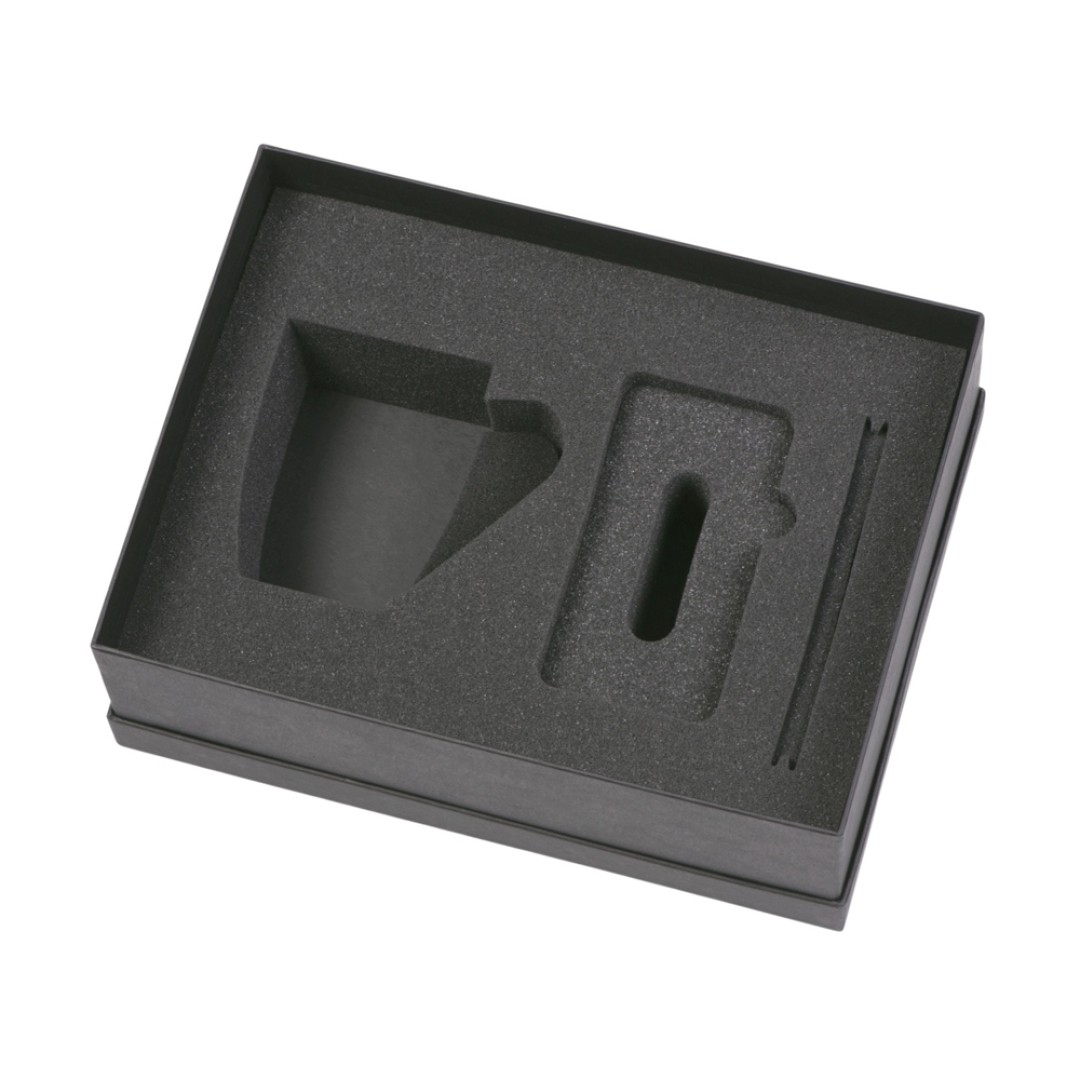 Подарочный набор c кружкой, пластиковой ручкой и повербанком С2, 10000 mAh, серый