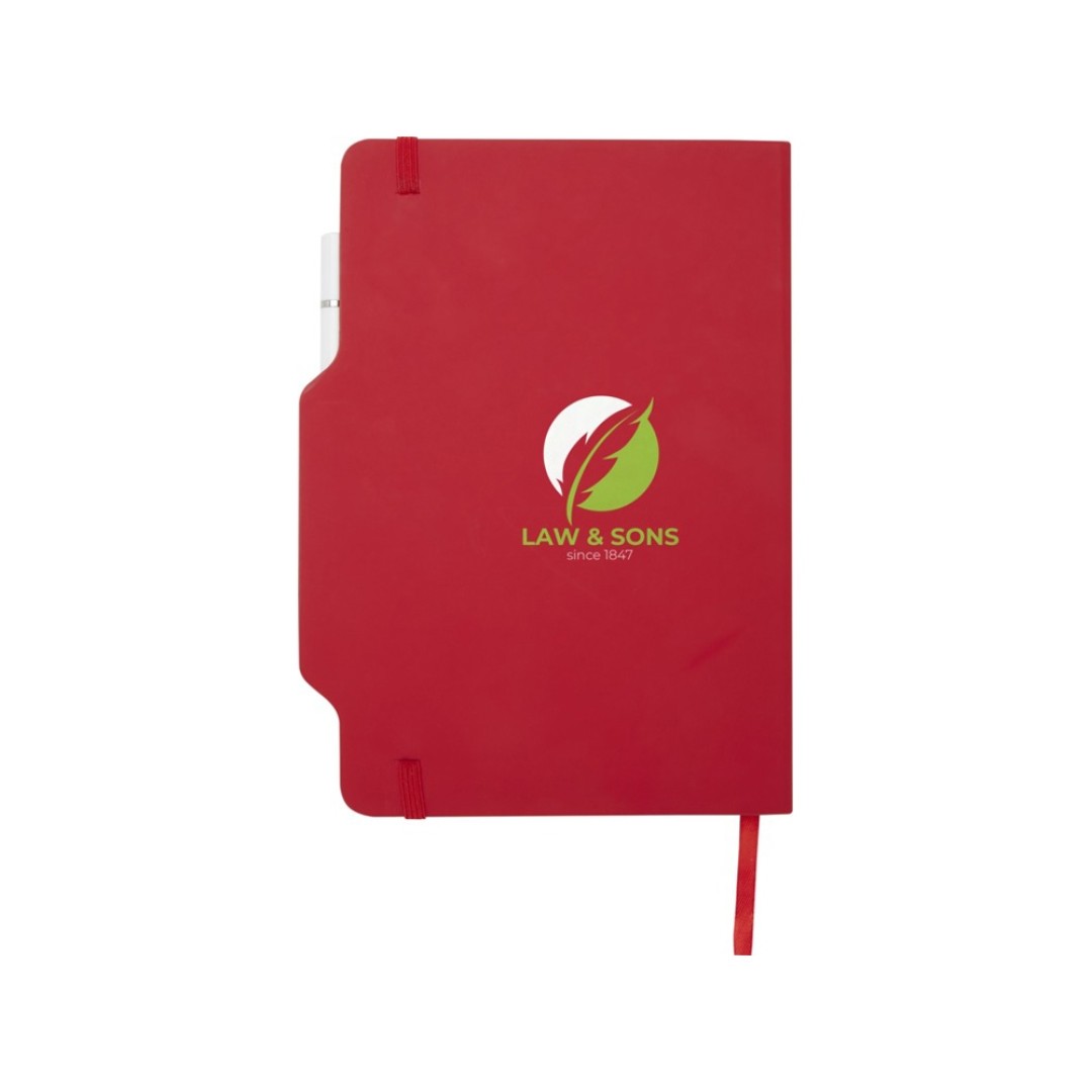 Nexus блокнот формата А5 в твердой обложке с ручкой и карандашом - Красный