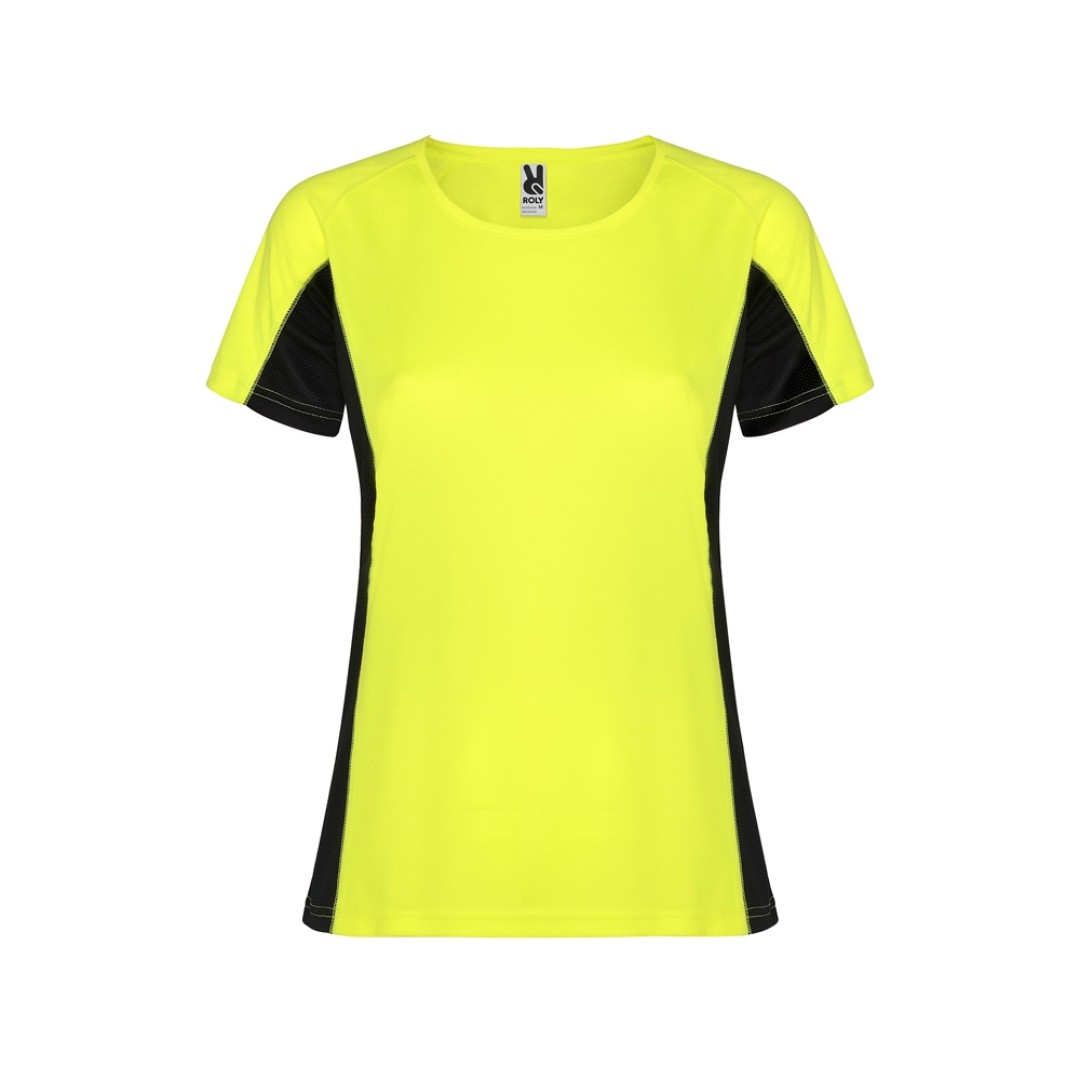 Футболка "Shanghai" женская, неоновый желтый/черный