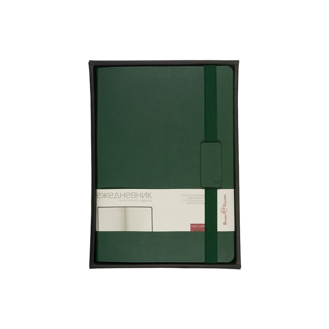 Ежедневник В5 недатированный «Leggenda», зеленый