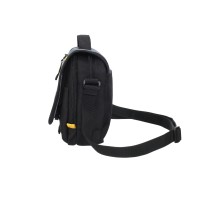 Сумка наплечная TORBER, черный/серый, полиэстер/добби, 15х5х22 см