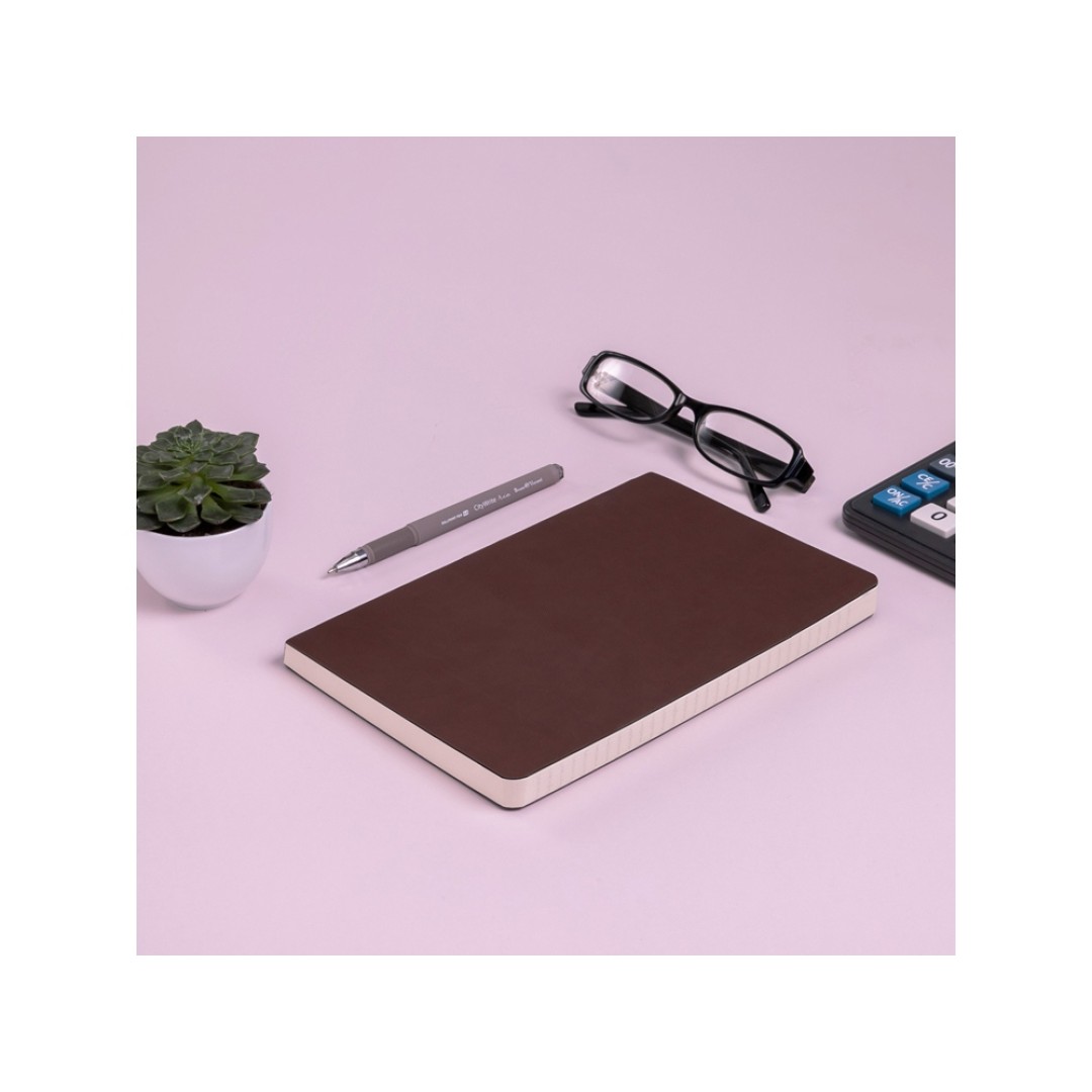 Ежедневник А5 недатированный «Megapolis Velvet Flex», коричневый