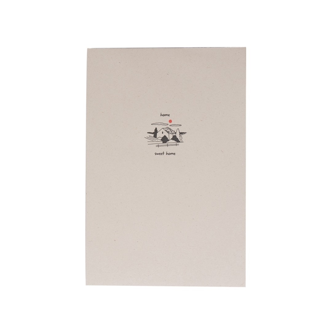 Блокнот А5 "Adiantum" из переработанного тростника, 80 листов, гибкая обложка, натуральный (тампопечать)