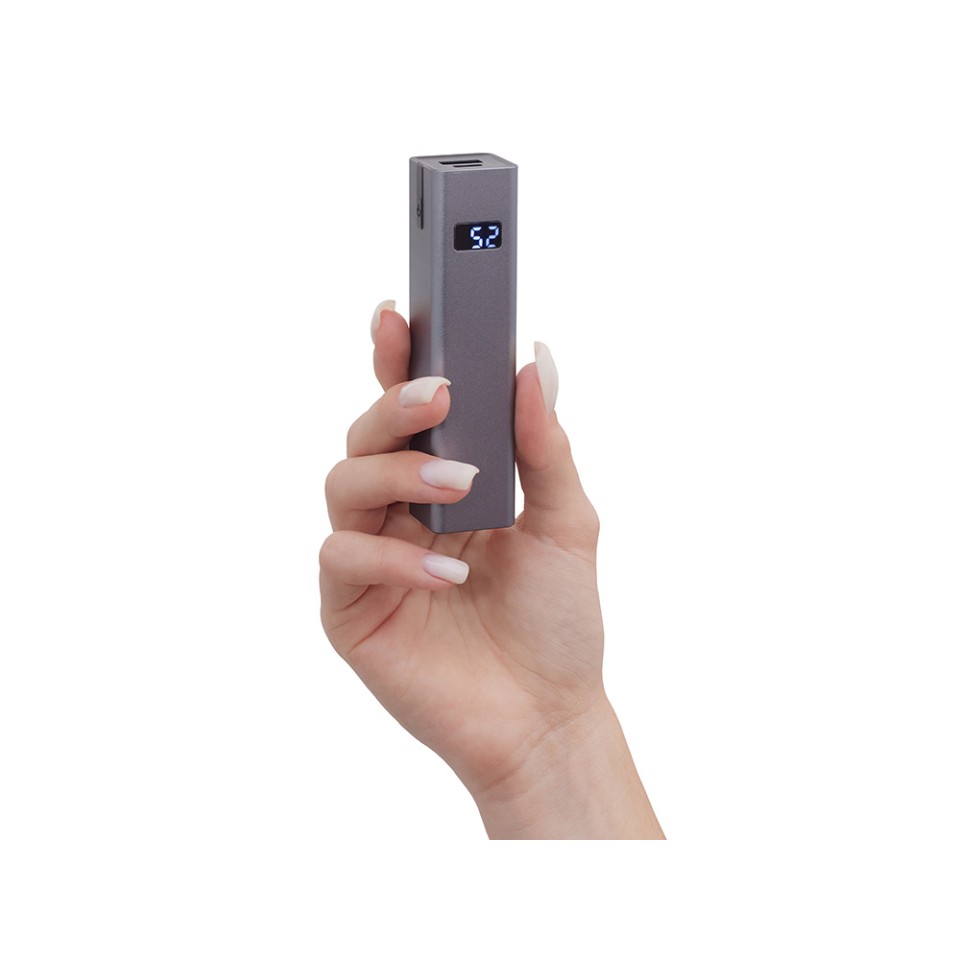 Внешний аккумулятор «Rail», 5000 mAh, темно-серый