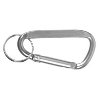 Брелок-карабин из переработанного алюминия "Alumina", серебристый