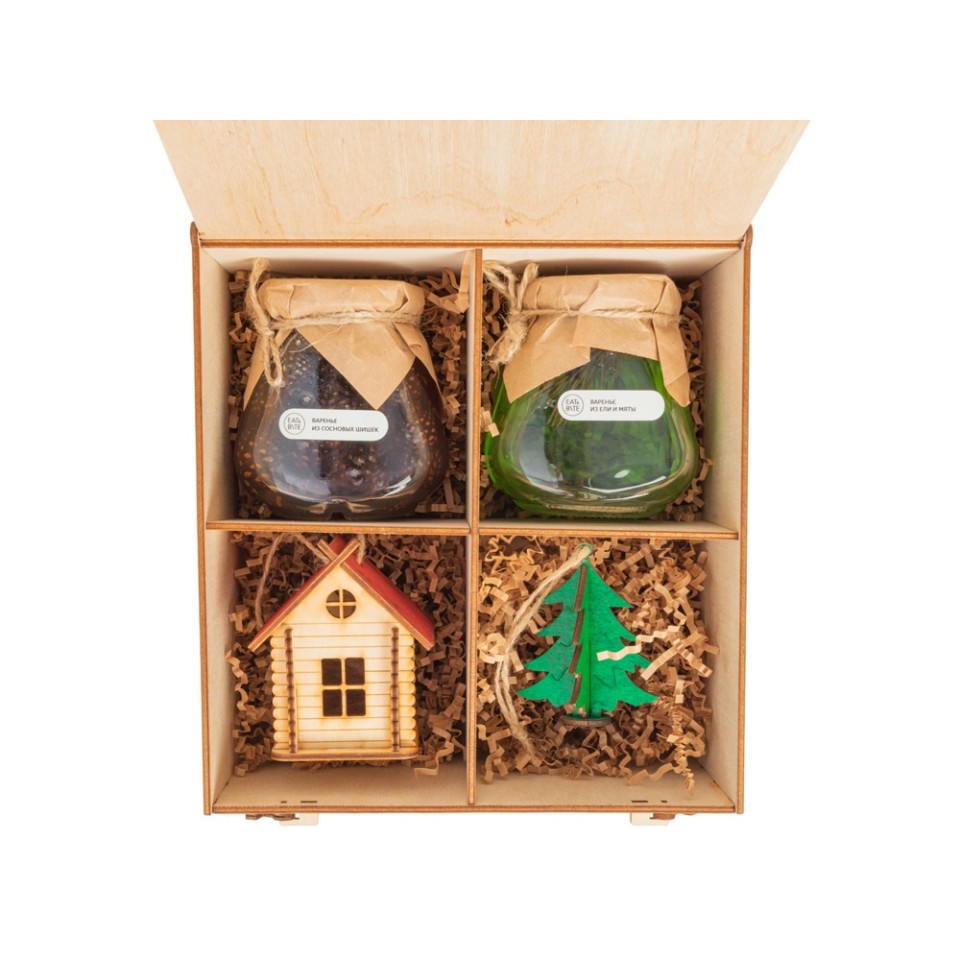 Подарочный набор «Decoration Deluxe» 2.0 с двумя видами варенья, натуральный